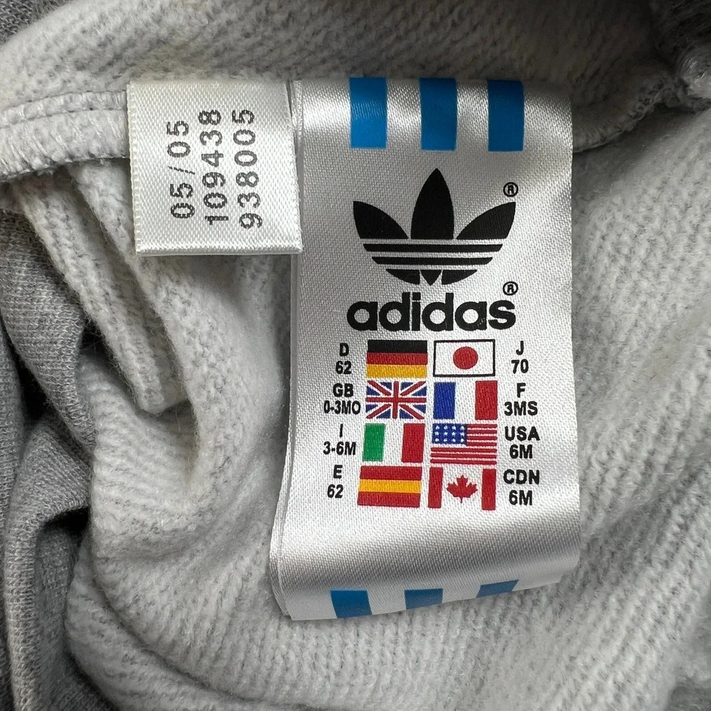 Adidas Goofy Hoodie‎ Kids 6M Gray Disney Sport Graphic Pullover Vintage NWT